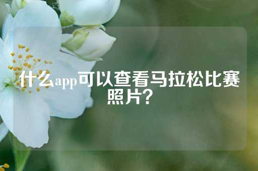 什么app可以查看马拉松比赛照片？-第1张图片-皇冠信用盘出租