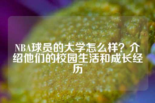 NBA球员的大学怎么样？介绍他们的校园生活和成长经历