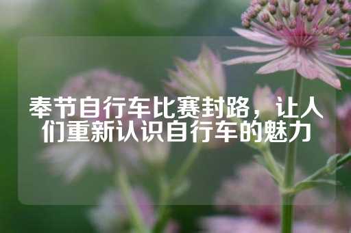 奉节自行车比赛封路，让人们重新认识自行车的魅力-第1张图片-皇冠信用盘出租