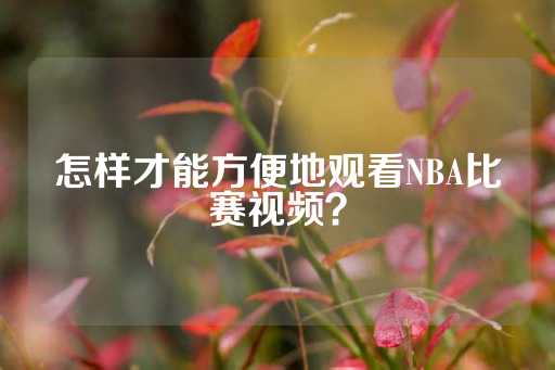 怎样才能方便地观看NBA比赛视频？-第1张图片-皇冠信用盘出租