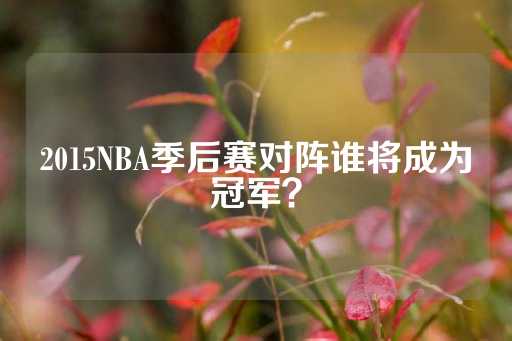 2015NBA季后赛对阵谁将成为冠军？