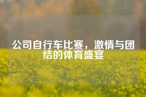 公司自行车比赛，激情与团结的体育盛宴