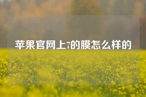 苹果官网上7的膜怎么样的-第1张图片-皇冠信用盘出租