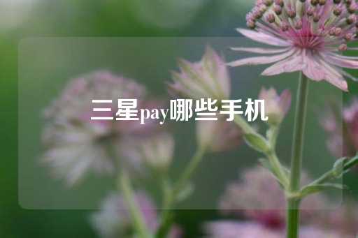 三星pay哪些手机-第1张图片-皇冠信用盘出租