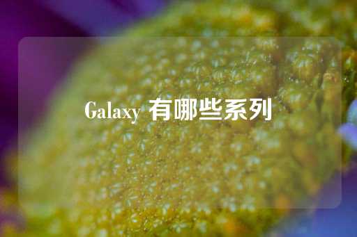 Galaxy 有哪些系列